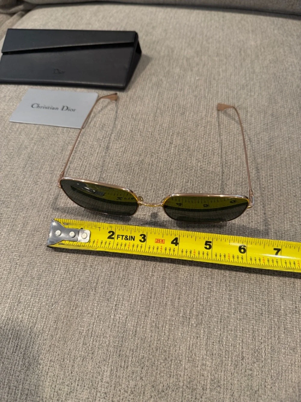 DIOR Stellaire Rose Gold Green Mirror Square Sunglasses - Picture 9 of 13